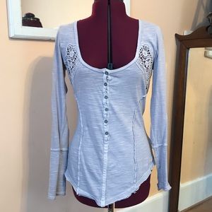 Free People lavender crochet top